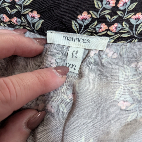 Maurices Black and Pink Floral Dress XXL - Picture 2 of 3